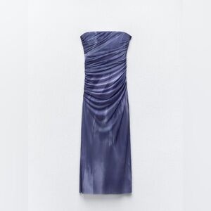 Zara Strapless Tie Dye Dress S NWT